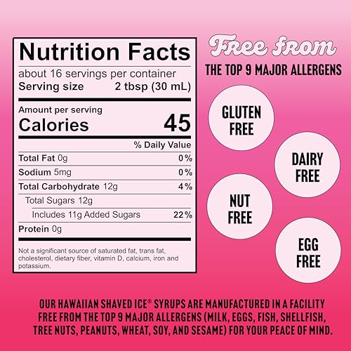 Hawaiian Shaved Ice Machine Kit - 3 Flavors, 25 Cups, Straws, Pourers, Ice Molds