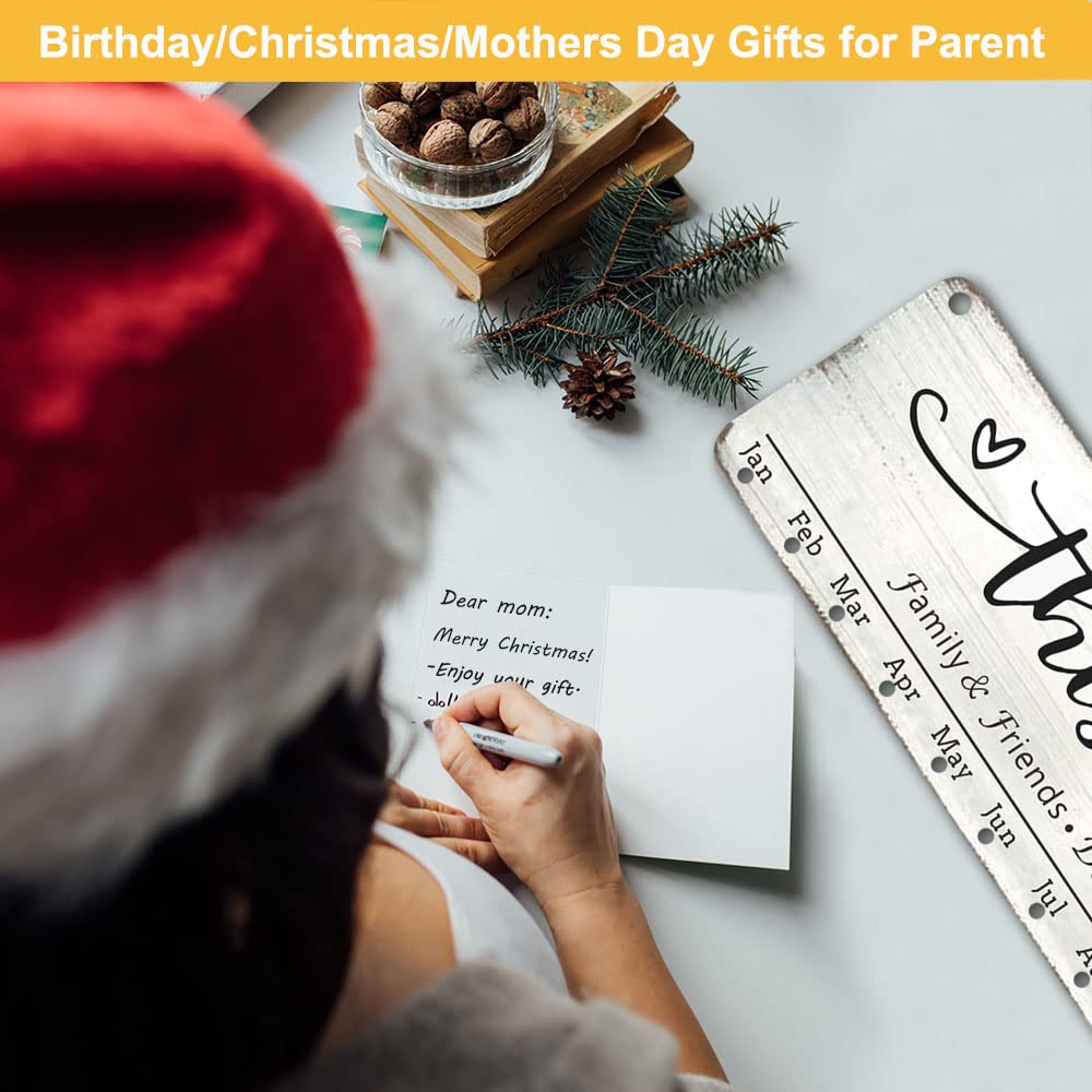 Grandma Mother Best Christmas Gifts from Son in Law, Family Birthday Tracker Calendar Board Wall Hanging to Reminder Important Day, Gifts for Mom Birthday Unique Ideas for Christmas Gift, Birthday