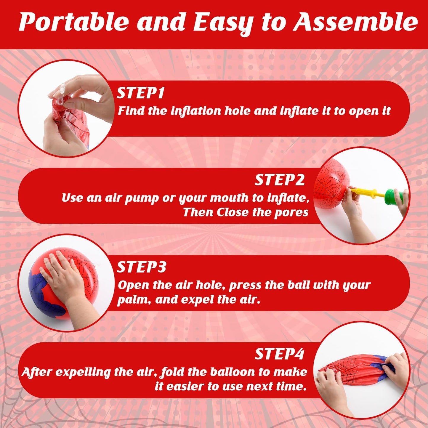 12PCS Spider Web Beach Ball 12 Inch for Kids Summer Pool Party Supplies|Spider Birthday Decorations|Bulk Spider-Themed Party Favors,Beach Games,Class Celebration,Outdoor Activities&Holiday Gift Ideas