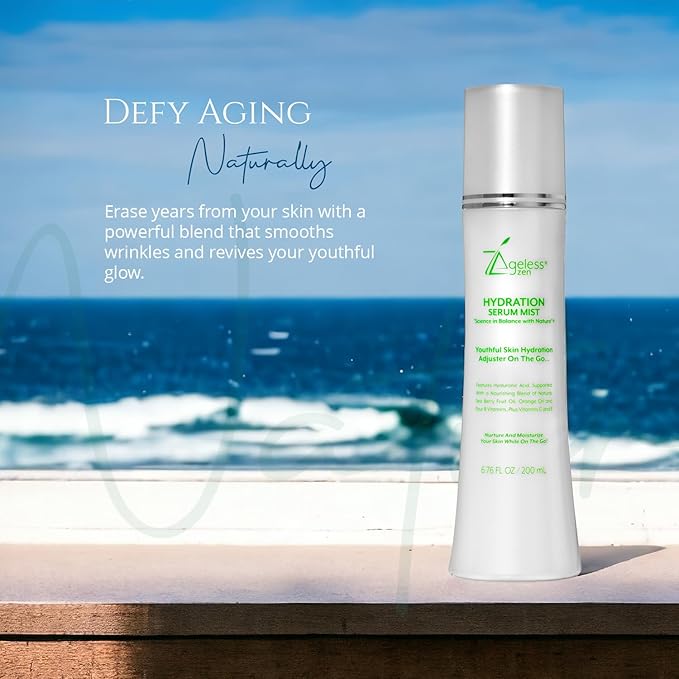 Hydrating Serum Mist (6.26 + 1.35) FL OZ - (Comes with Refill) - Improves Tone & Texture ā Calms, hydrates, refreshes Sensitive Skin - Hyaluronic Acid Serum, E Vitamins - Anti-Wrinkle