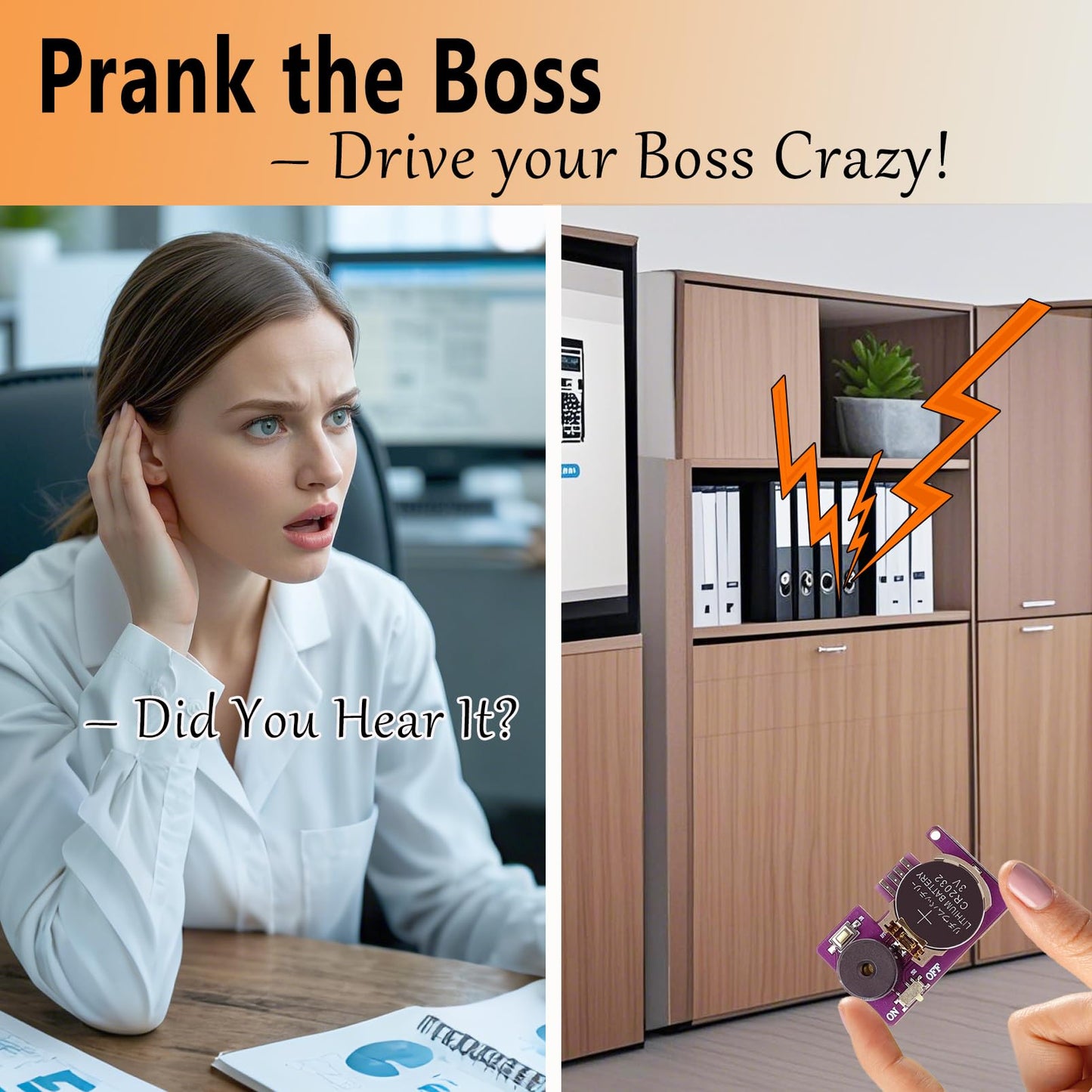 YueFeiAud Cricket Noise Maker Prank (6-Pack) - Hidden Prank Device with 3-Month Beeping, Office & Home Gags for Adults