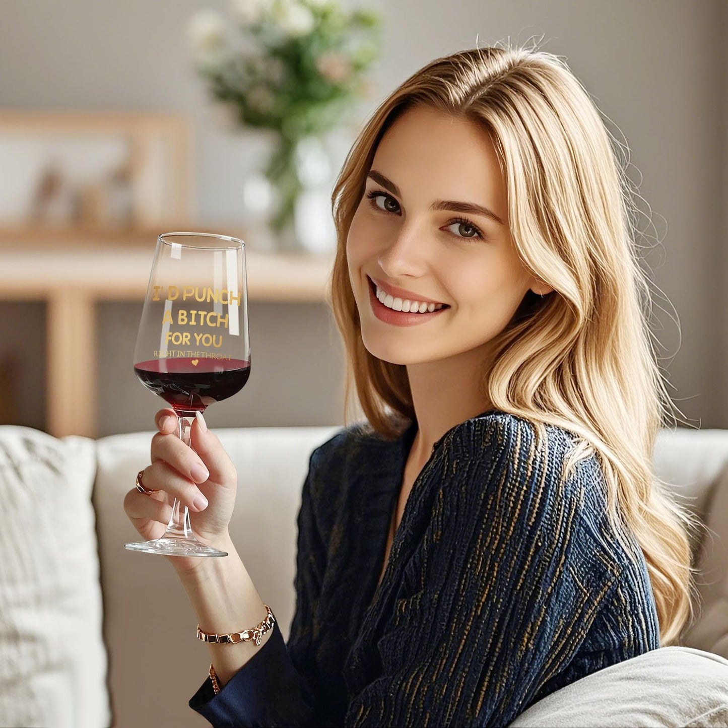 Astonlink Birthday Gifts for Women Her Girlfriend Sister Friends, Valentines Galentines Mothers Day Mom Gifts for Mom Wife from Daughter Son,15.5 Oz Funny Wine Glass,Christmas for Women