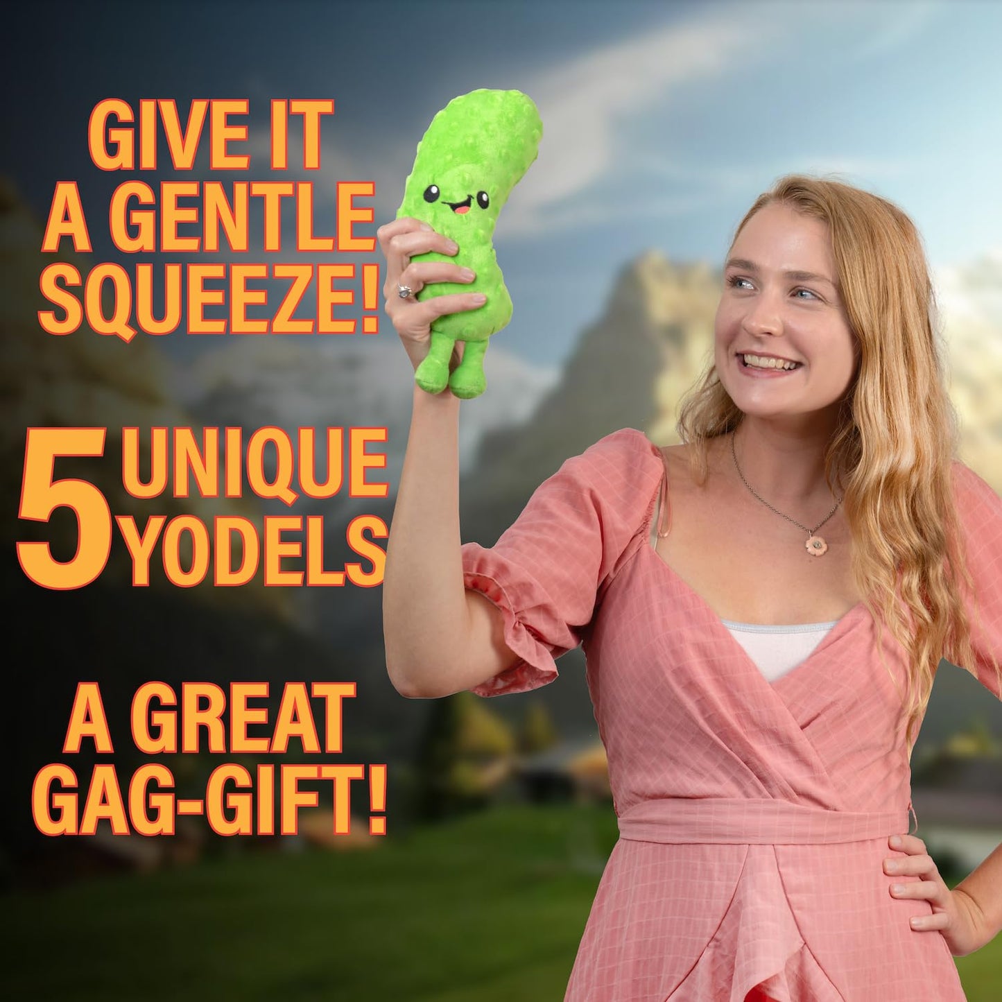 Twiddler Toys Yodeling Plush Pickle ā 11ā Pickle Sings Hilarious Yodels - Funny Gag Gift for Friends and Coworkers