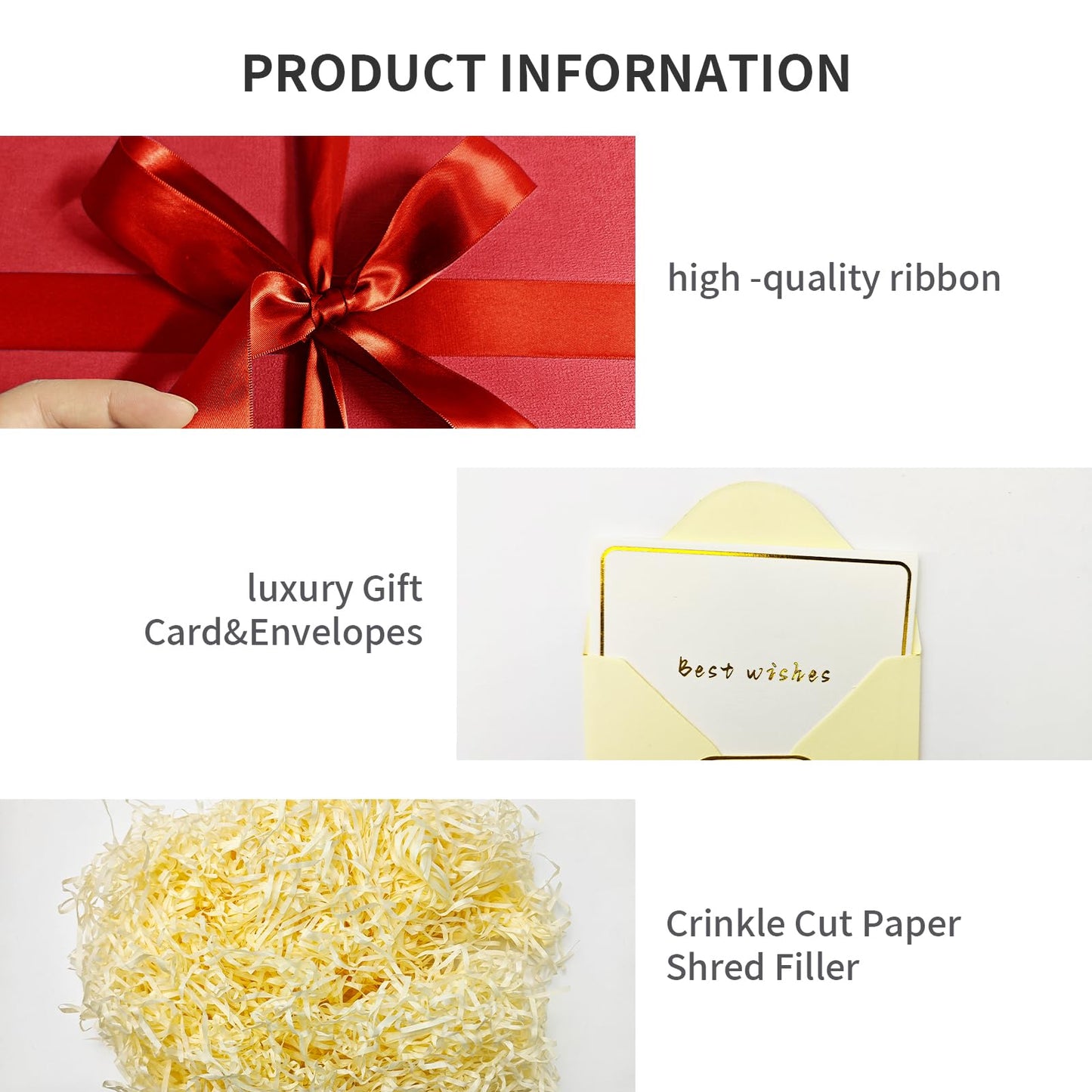 YINUOYOUJIA Large Gift Box 12x12x10 Inches,Red Gift Boxes for presents,Birthday Gift Box,Present box,for Packaging,Valentine's Day,Mother's Day,Christmas,Anniversaries.