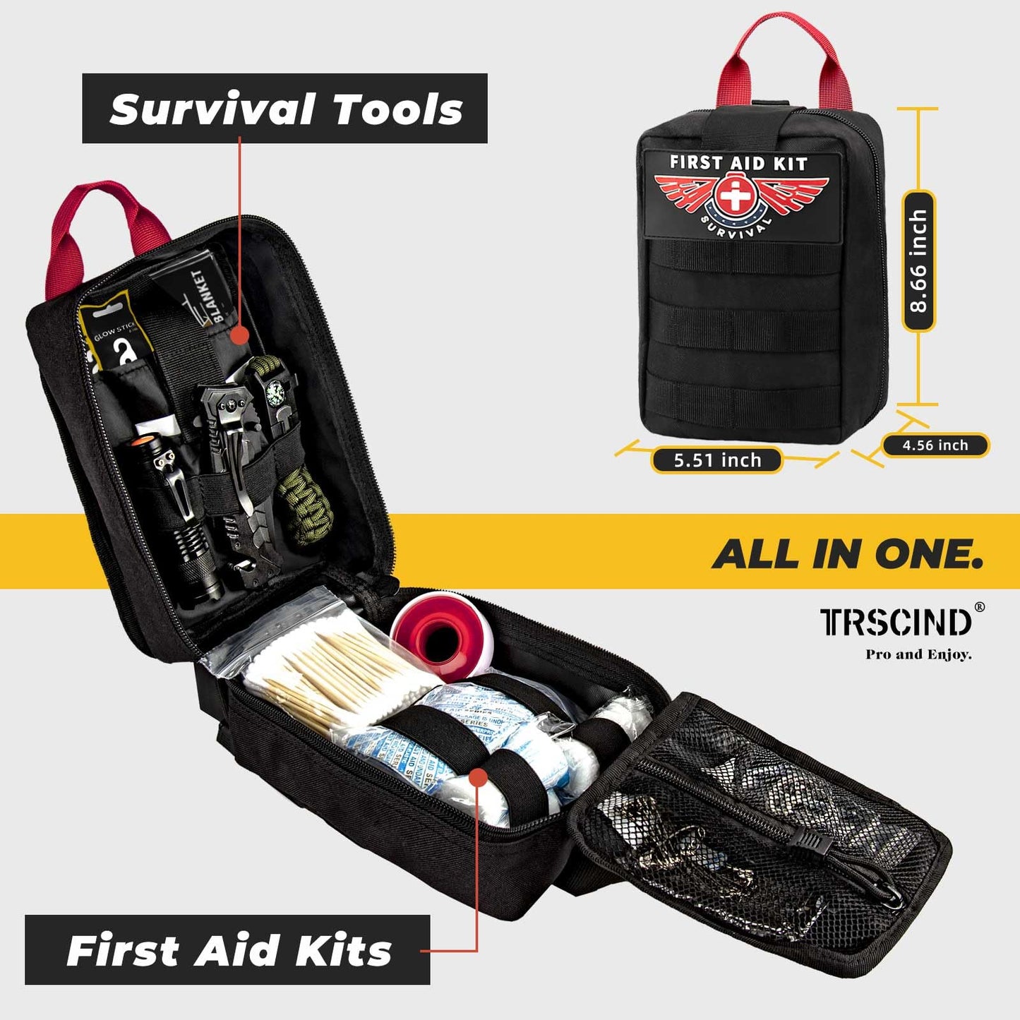 Survival Kits 221 in 1, Gifts for Men Dad Him Christmas, Cool Fishing Camping Anniversary Birthday Gift for Husband Teen Boy Boyfriend Women, Survival Gear and Equipment, Cool Gadgets