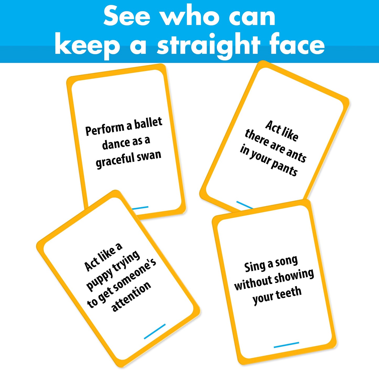 YOU LAUGH YOU LOSE - Funny Family Games for Kids and Adults - Hilarious Charades Games for Teens - Teen Girl & Boy Gifts - Party Game for Adults, Families - Family Game Nights, Sleepover Stuff