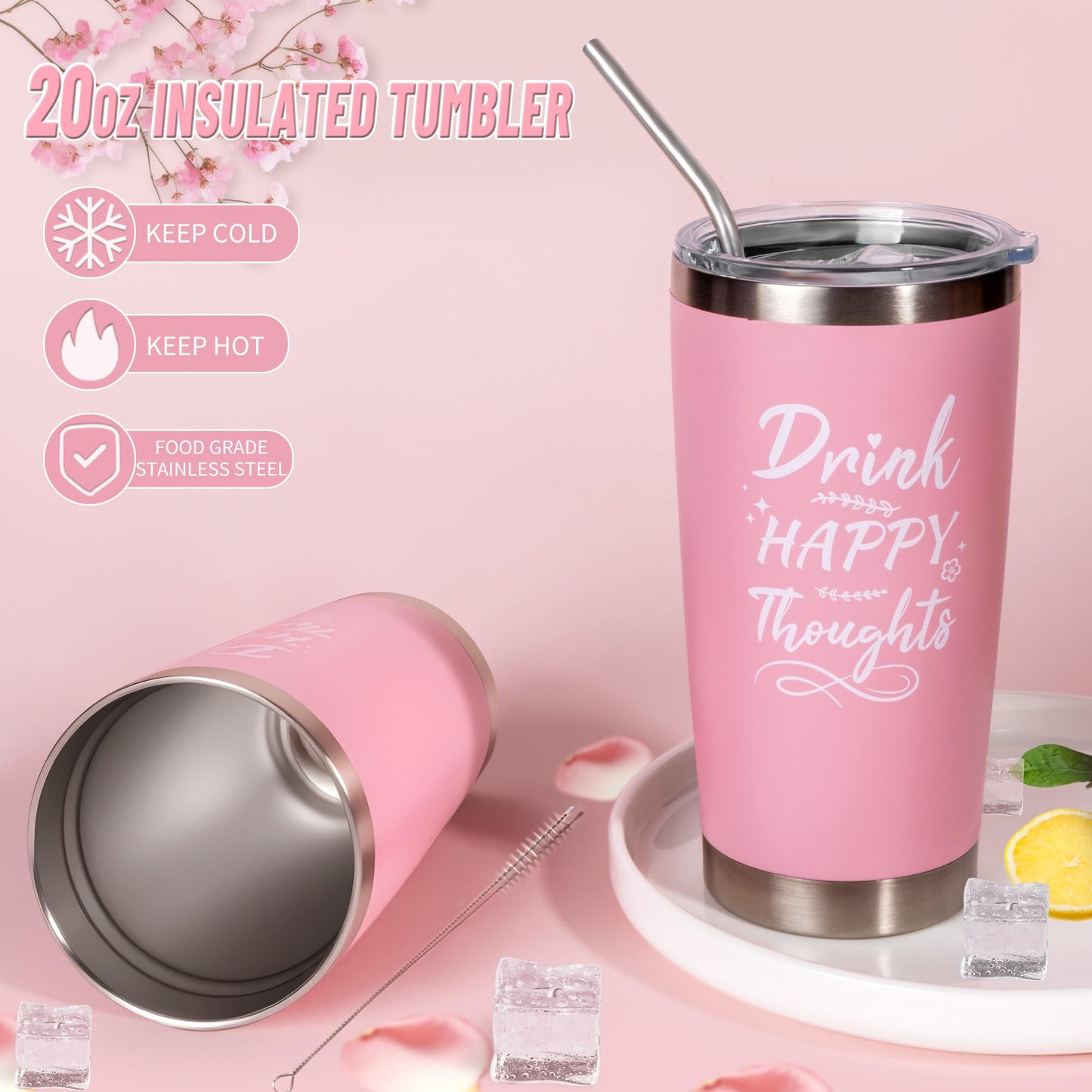 15PCS Birthday Gifts for Women, Self Care Gifts Get Well Soon Gifts, Relaxing Spa Gifts Basket Care Package w/ Flannel Blanket and 20 oz Tumbler, Mothers Day, Christmas, Friendship Gift for Mom Wife