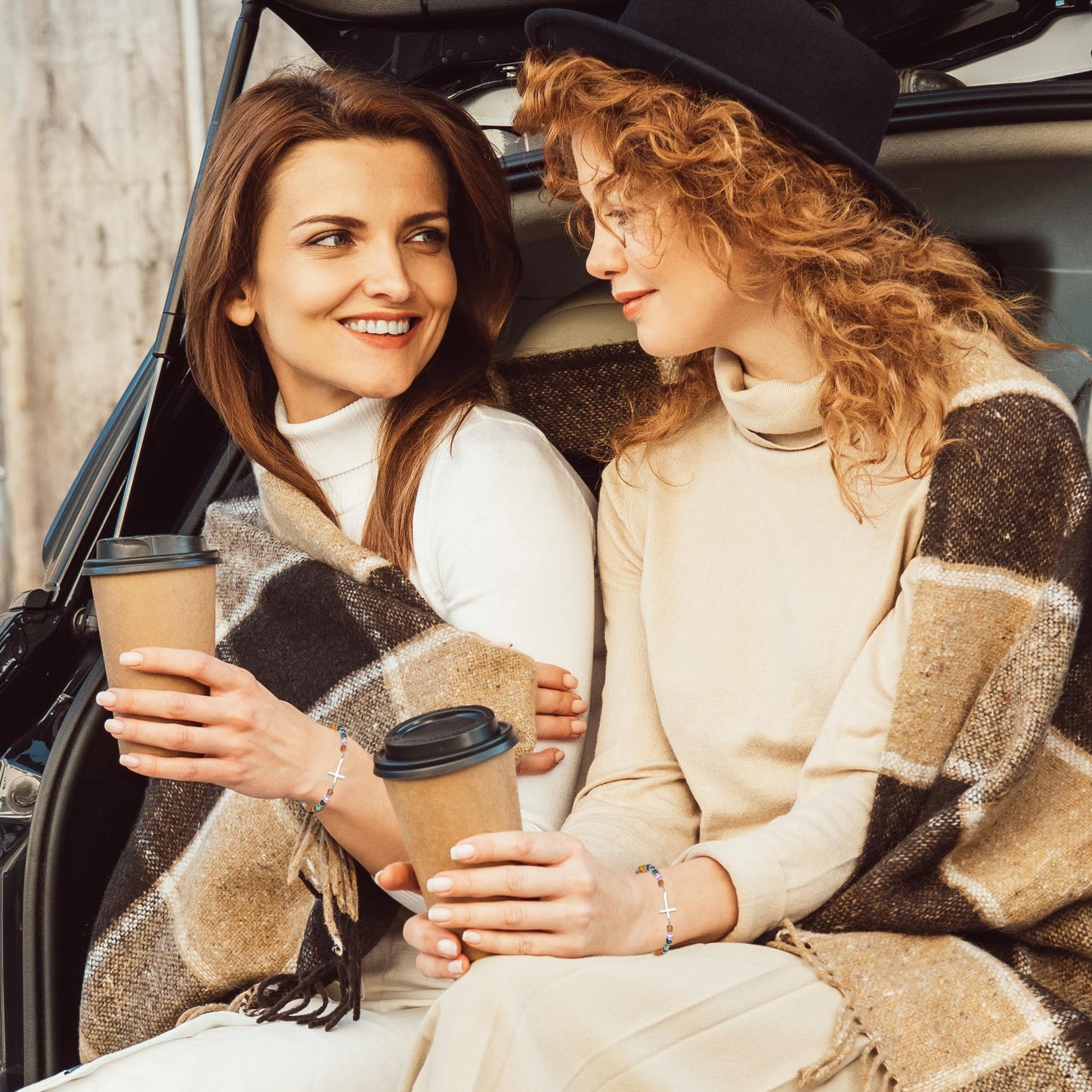 TONY & SANDY Best Friend Friendship Gifts for Women, Christian Cross Bracelet Woman Jewelry, Friendship Bracelets, Best Friend Birthday Christmas Gifts for Women Friends Female Bestie Bff