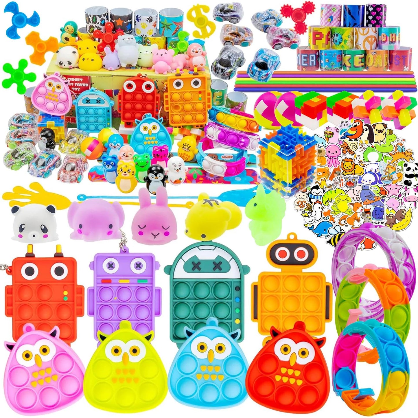 110 PCS Party Favors for Kids 4-8-12, Goodie Bags Stuffers, Treasure Box Toys for Classroom, Pinata Fillers, Prize Box Toys, Birthday Return Gifts, Treasure Chest Carnival Prizes
