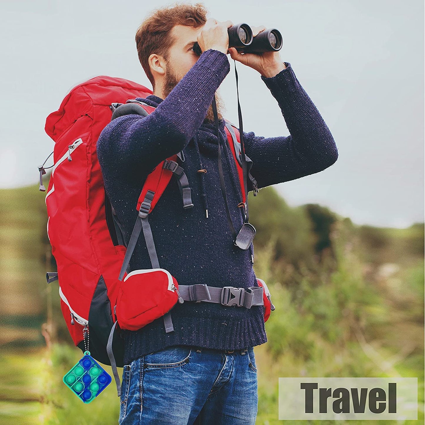 100Pcs Random Color Mini Pop Keychain Fidget Toy Push Bubble Pop Silicone Squeeze Sensory Toys Make Fun for Kids Anxiety Stress Reliever for Adults