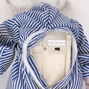 EVAPLUS 11inch Halloween Haunted House Crying Baby Terror Decoration Toy, Animatronic Roaming Creepy Doll Halloween Decoration,Haunted Sound Activated Holiday Prop with Battery Operated Control