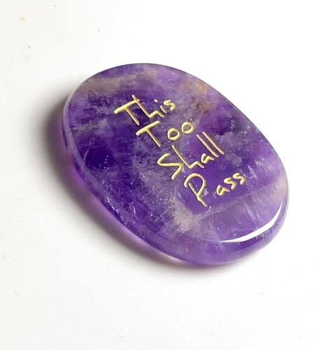 Arwacraft Amethyst Healing Crystal, Encouragement Gift This Too Shall Pass Get Well Soon Gifts For Women Men Thinking Of You Inspirational Calming Gift-B0CWF3TYMRNAMZ