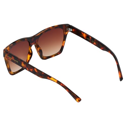 Vince Camuto Women's VC1089 Shield 100% UV Protective Square Sunglasses. Luxe Gifts for Her, 140 mm, Tortoise