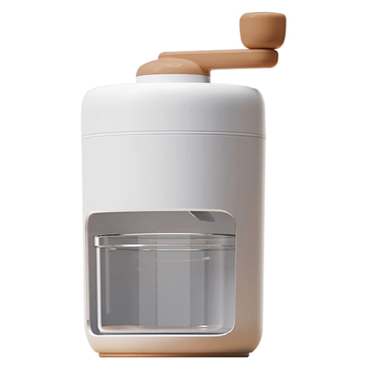 Hand Crank Ice Crusher Food Grade Mini Snow Cone Machine Home Use White (White)
