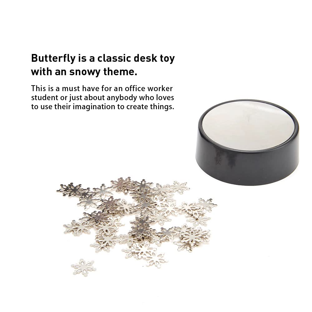 PowerTRC Toy Magnetic Desktop Sculpture (Snowflakes) | Mini Magnetic Art Decoration for Desktop | Fun Stress Relief Office Gift (2 Packs)