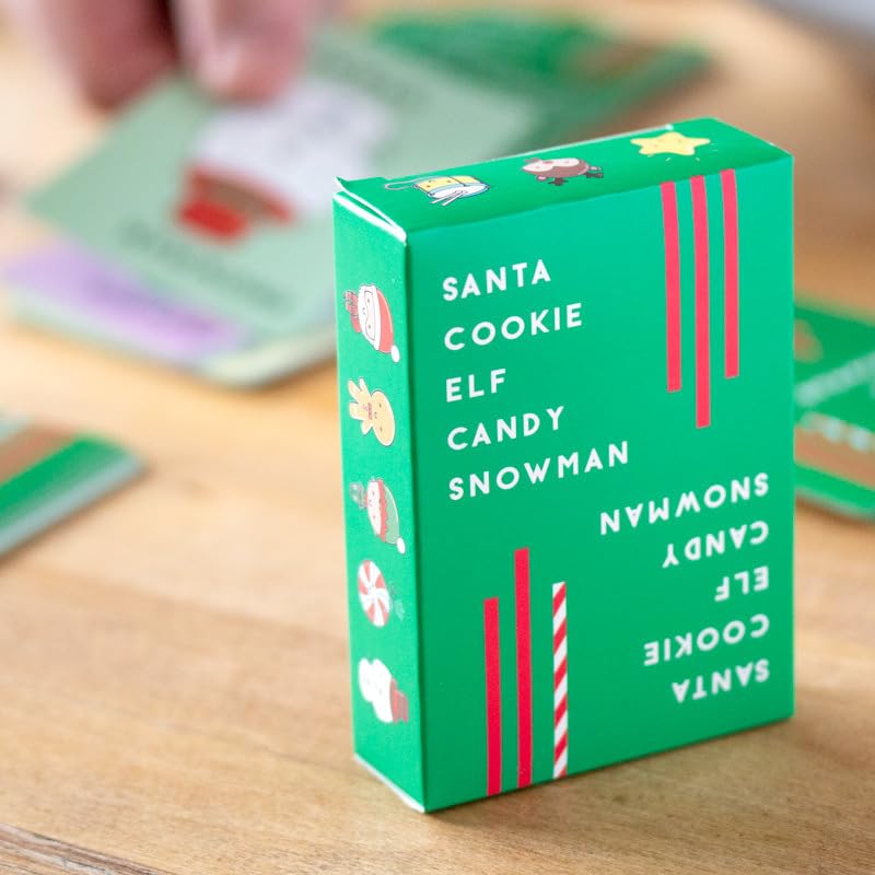 Santa Cookie Elf Candy Snowman Card Game – by Taco Cat Goat Cheese Pizza – Holiday Party Card Game – Great Stocking Stuffer – Fun for Kids, Teens, Adults and Family - 10 Min Ages 7+
