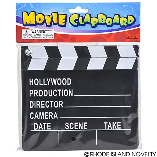 Rhode Island Novelty 7 Inch x 8 Inch Hollywood Movie Clapboard, Six Per Order