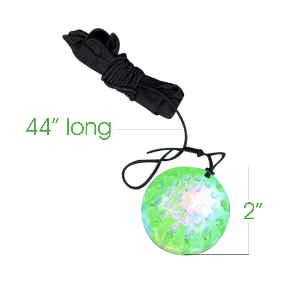 ArtCreativity Light Up Orbit Wrist Balls, Set of 4, Light up Balls with Flashing Lights and Elastic String, Orbit Ball Toy Glow in the Dark, Glow Toys Easter Party Favors for Kids Ages 3+