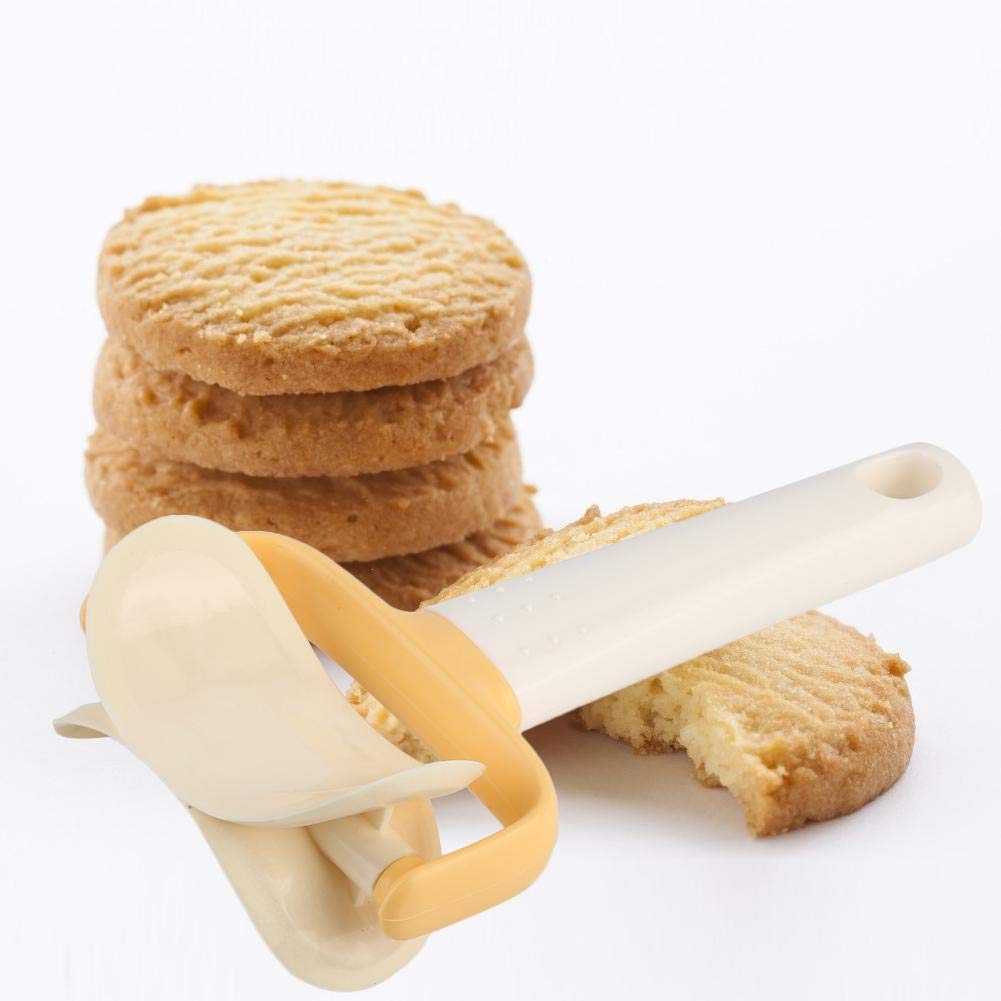 TOPINCN Rolling Cookies Cutter Biscuit Maker Dough Rolling Cutter for Cookie Dumpling Cake DIY Decorating Tools (round)