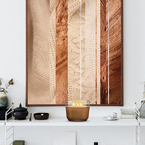 Glade Candle Cashmere Woods, Fragrance Candle Infused with Essential Oils, Air Freshener Candle, 3-Wick Candle, 6.8 Oz