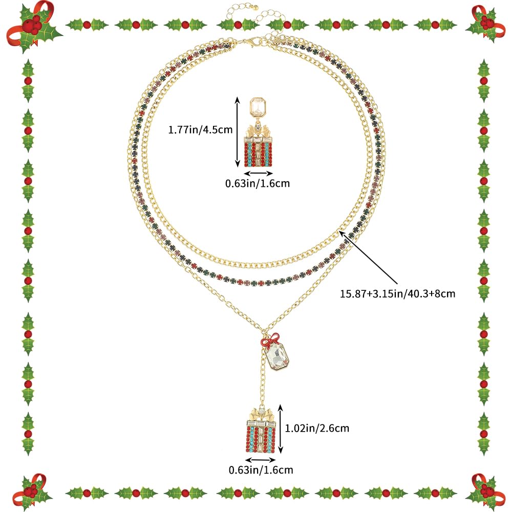Madison Tyler Christmas Jewelry Sets for Women | Christmas Gift Layering Pendant Charm Necklaces | Cute Xmas Dangle Earring | Holiday Jewelry Gift