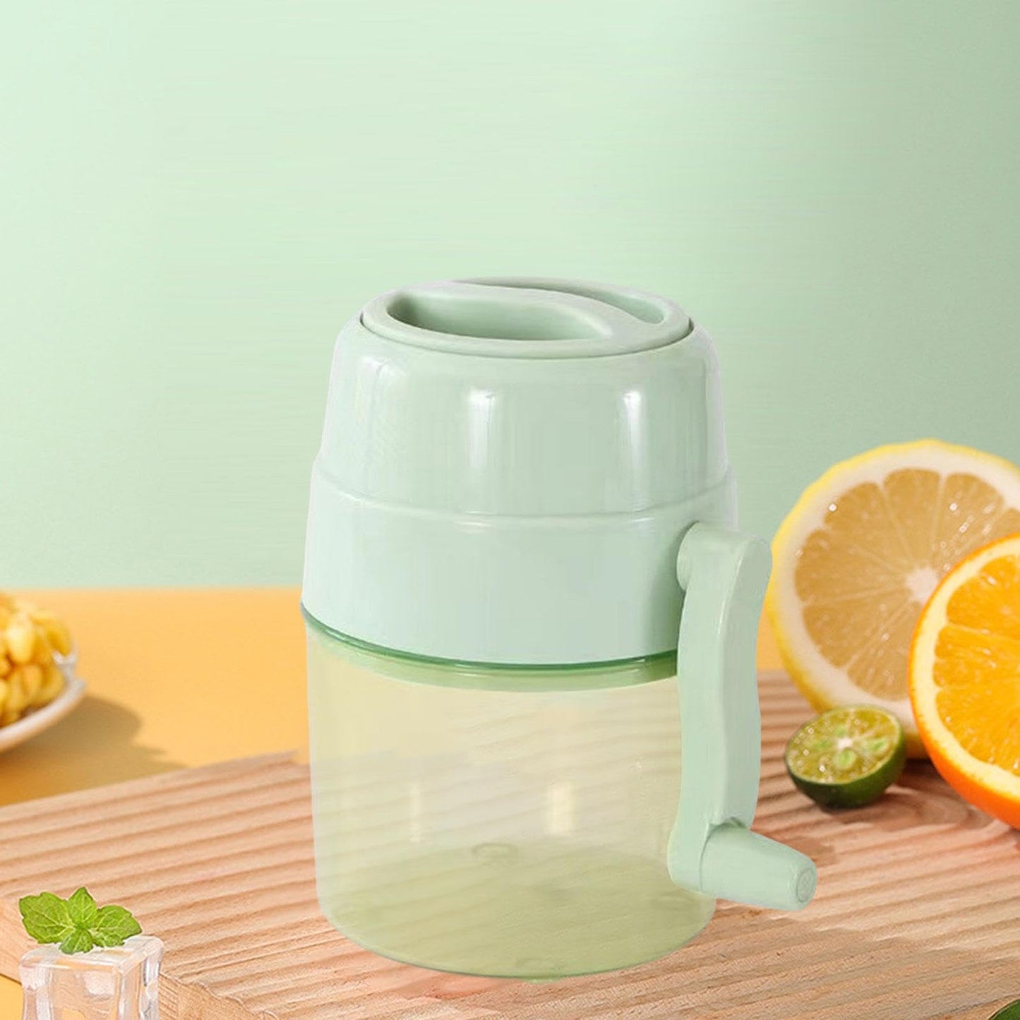 ＫＬＫＣＭＳ Manual Ice Crusher Shaved Ice Machine Compact Lightweight Convenient Snow Cone Machine Mini for Indoor Kitchen Hiking