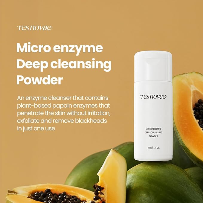 Enzyme Cleansing Powder – 15g (0.53 oz) – Purifies Pores, Removes Blackheads & Whiteheads, With Papain Enzyme for Smooth & Clear Skin | Low pH, Non-Irritating, For Sensitive Skin