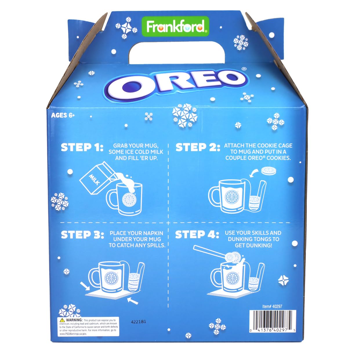 OREO Ultimate Dunking Gift Set With OREO Cookies, Glass Mug, Cookie Holder & Dunking Tongs, By Frankford Candy