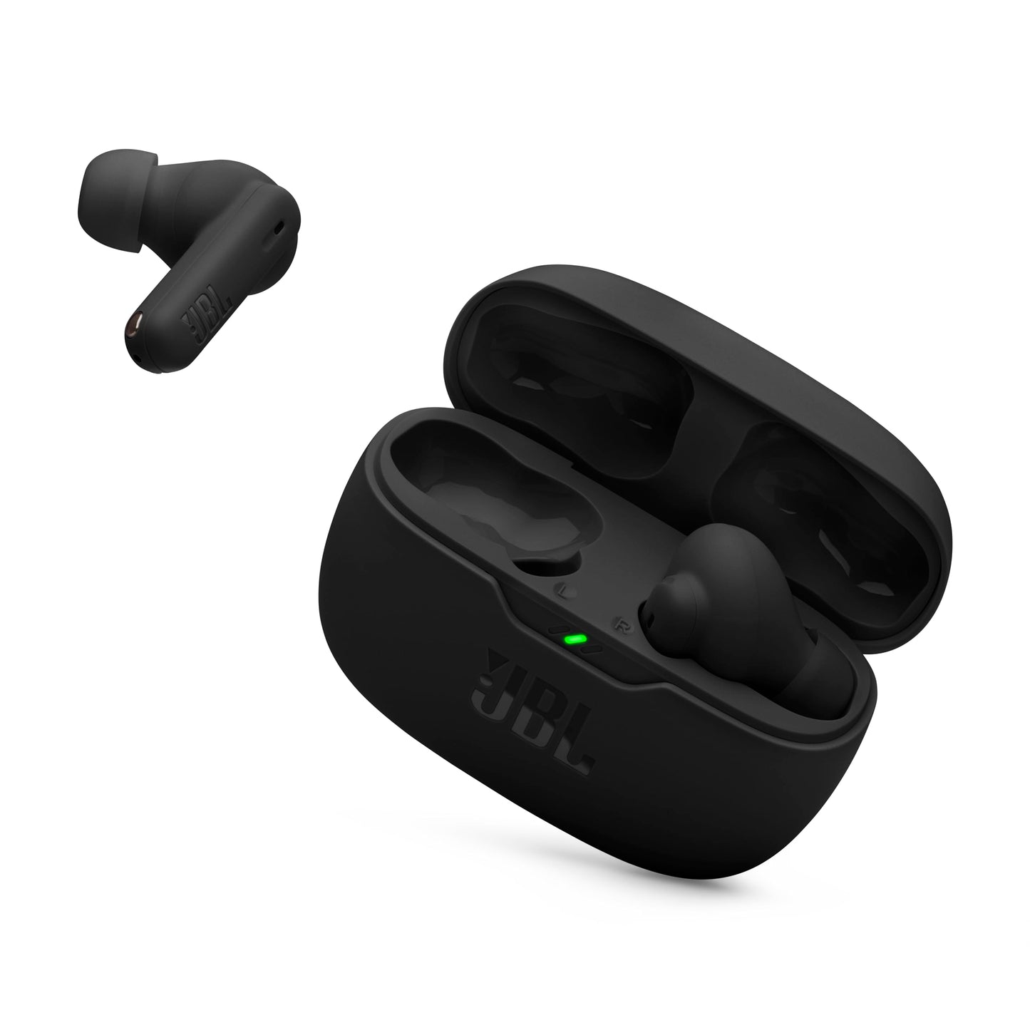 JBL Vibe Beam 2 - True Wireless Noise Cancelling Earbuds Pure Bass Sound & Smart Ambient Technology, 4mics for Crisp, Clear Calls, up to 40Hrs of Playback, IP54 Dust & Water Resistant (Black)