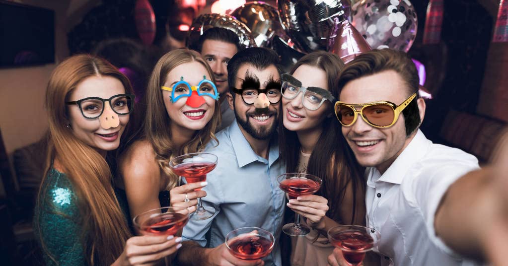 Ocean Line Funny Disguise Glasses, 6 Pairs Novelty Clown Eyewear with Soft Nose for Halloween, Silly Eyebrows Party Favors