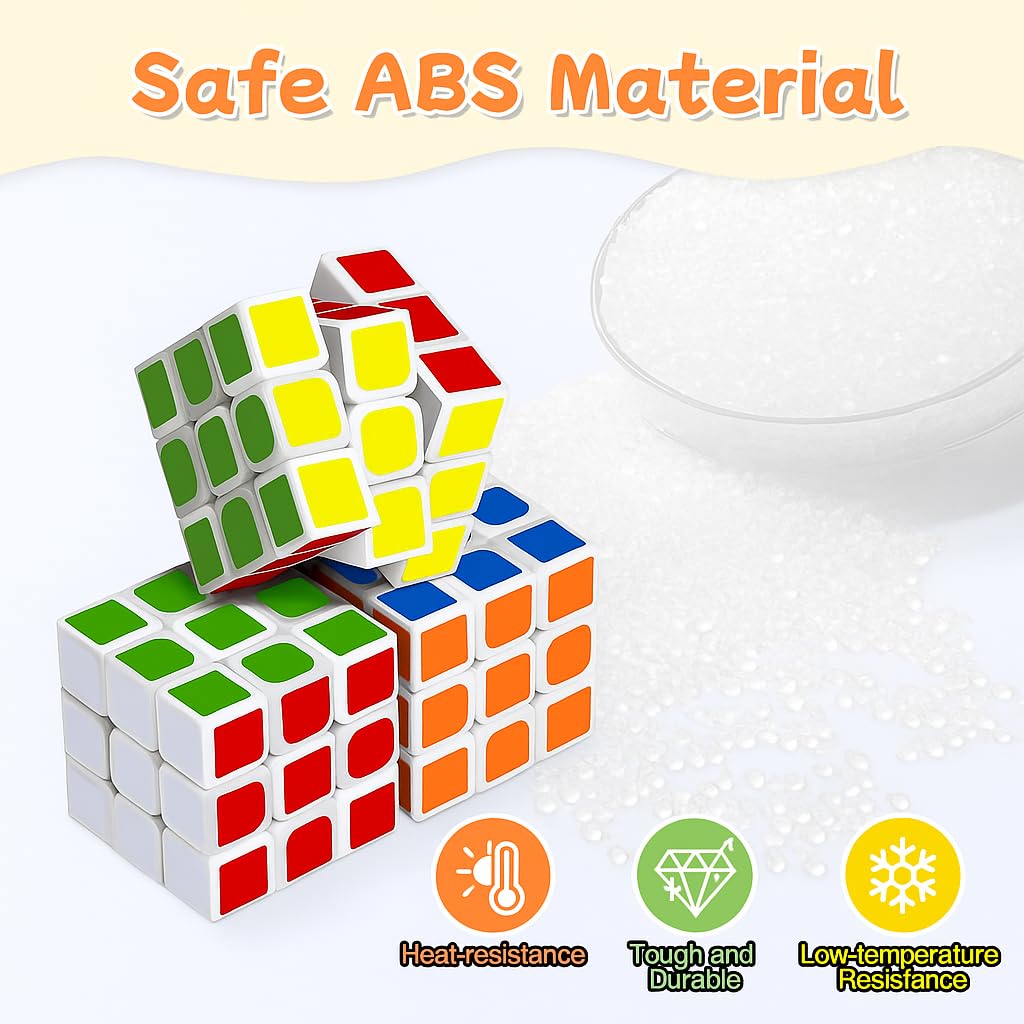 48 Pack Mini Puzzle Cubes Party Favors for Kids, 3x3 Mini Magic Cube Puzzle Prize Set for Kids School Rewards, 1.18inch Bulk Small Toys for Party, Birthday, Christmas Stocking