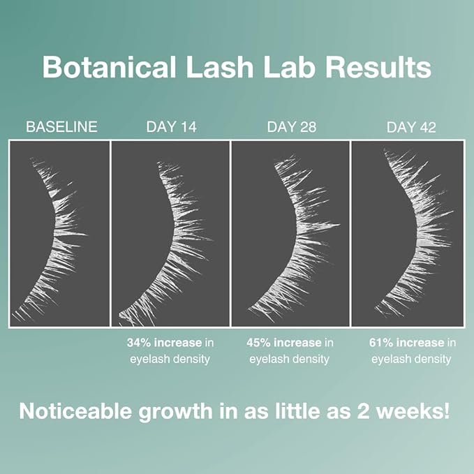 Contours Rx Botanical Lash & Brow Enhancing Serum – Organic, Drug-Free Growth Formula with Peptides & Botanicals – Strengthens, Hydrates & Nourishes – 5ml