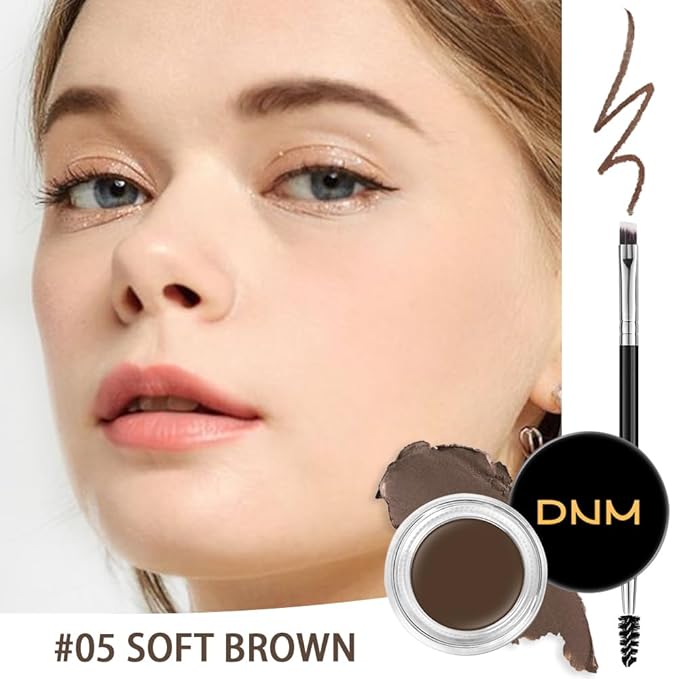 evpct Eyebrow Stencils Kit for Women Shaping, Eyebrow Shaper Makeup Kit, Eye Brow Stencil Shaper Tinting kits for Women, with Eyeliner, Eyebrows Pencil, Pomade, Brush and 10 Stencils, 05# SOFT BROWN