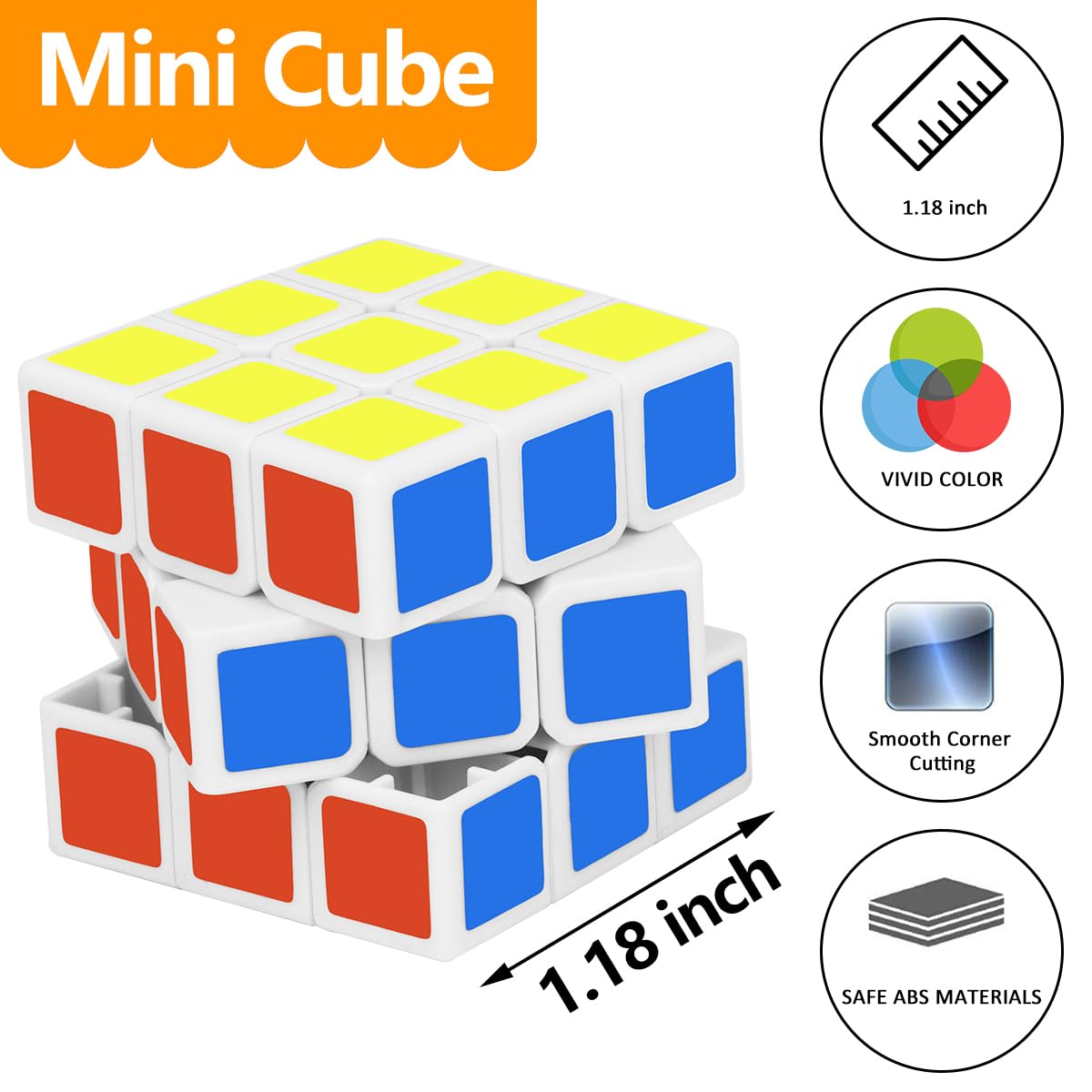Mini Cube Puzzle Party Favors for Kids: 28 Pack 1.18in 3x3 Magic Cube School Rewards & Classroom Prize for Students - Birthday Valentines Easter Stress Relief Toys Goody Bag Filler Gifts