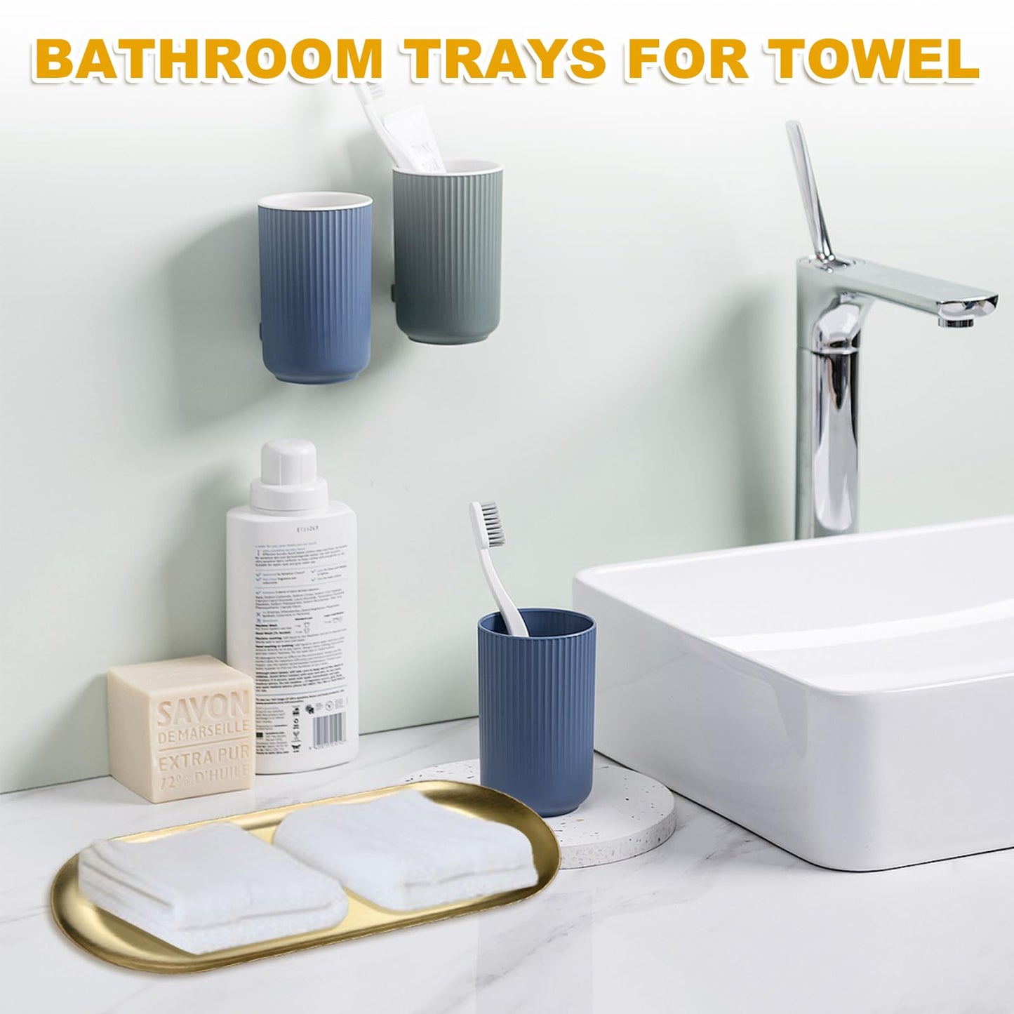 AKOLAFE 4PCS Stainless Steel Serving Tray Set Gold Platters for Serving Food Party Large Metal Trays Decorative 12" Long Plate Oval Storage Trays Thickened Serving Dishes for Entertaining Sushi Snack