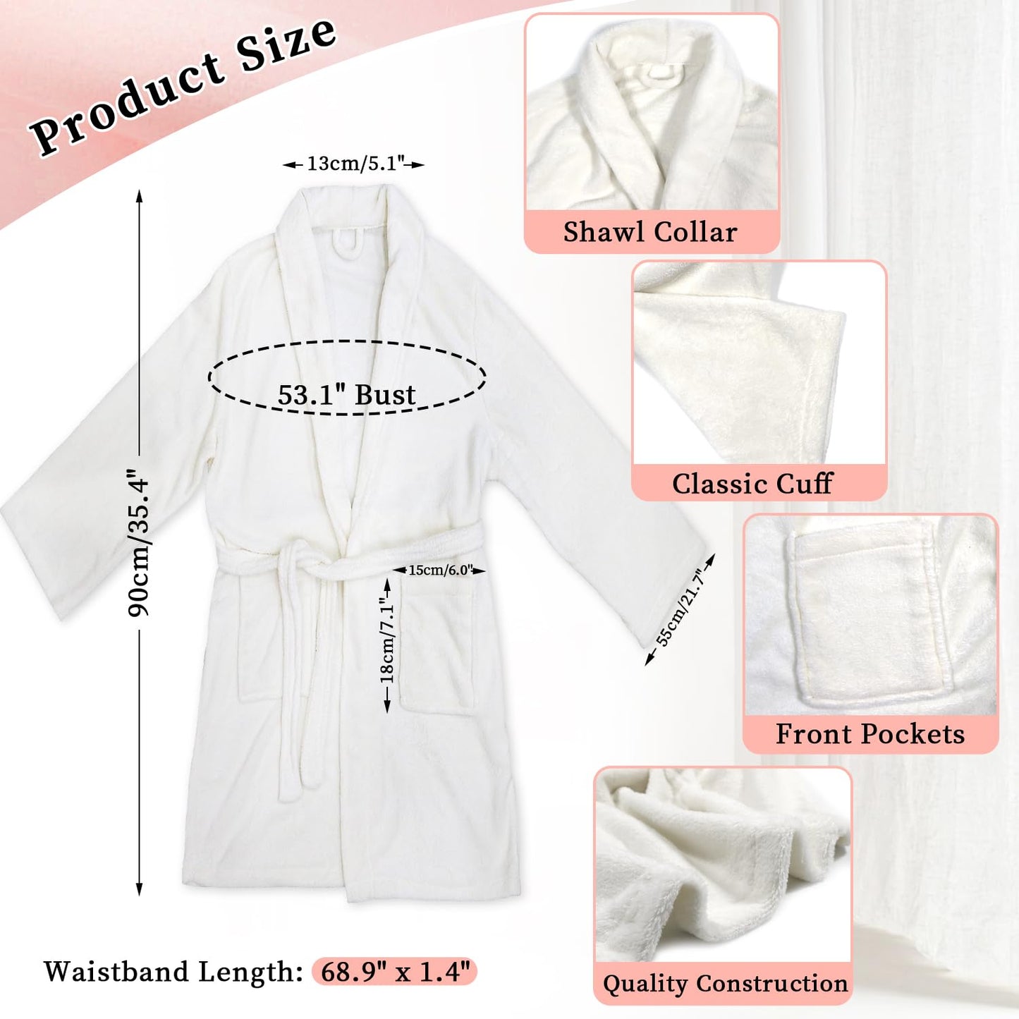 my novel things Birthday Gifts for Women,Spa Robe and Slippers Set, Bathrobe With Silky Satin Sleep Mask, Scented Candle Self Care 7 Pack Suitable for Christmas Thanksgiven Day Grey