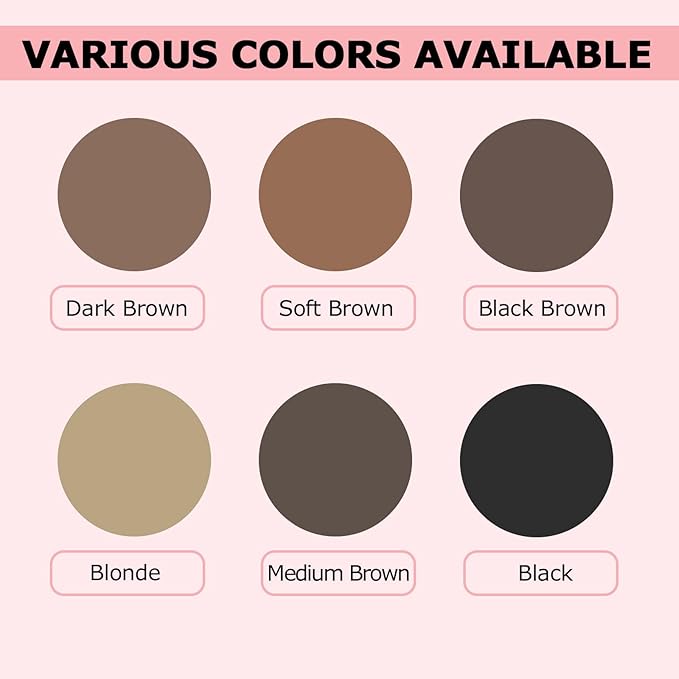 Eyebrow Color Kit with Brow Color & Eyebrow Pencil, 2-in-1 Natural Effects Eyebrow Makeup Set, Easy & Safe to Use 10ml - Dark Brown