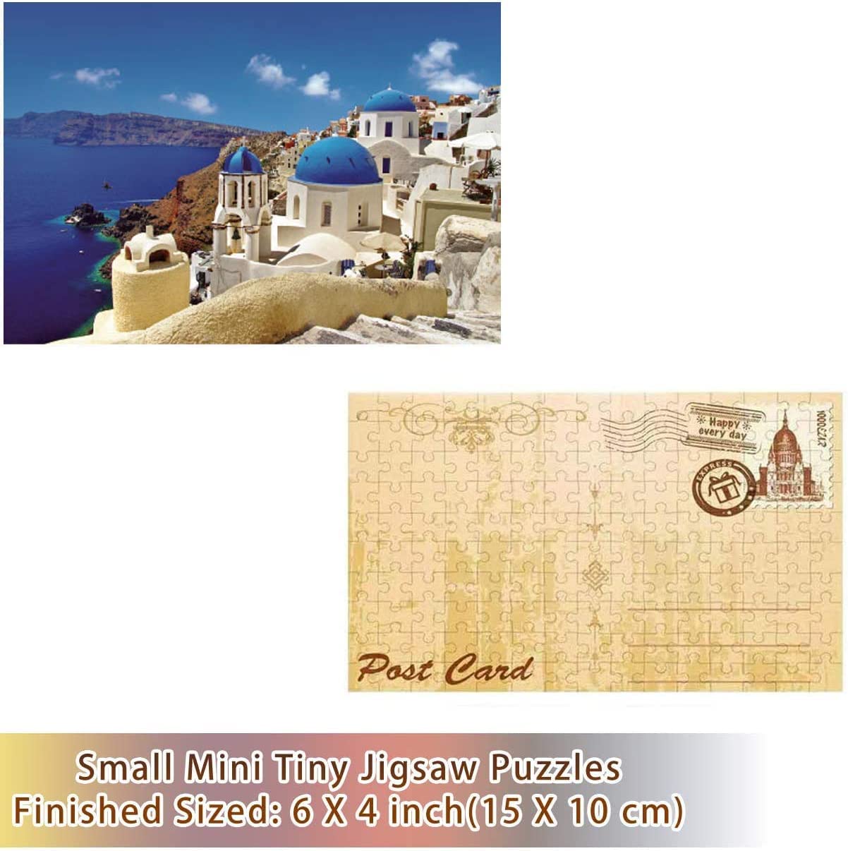 3 Pack Landscape Mini Jigsaw Puzzles 150 Pieces for Adults Small Tiny Jigsaw Challenging Difficult Puzzle 6 x 4 Inches House Entertainment Toys Home Decor Puzzles