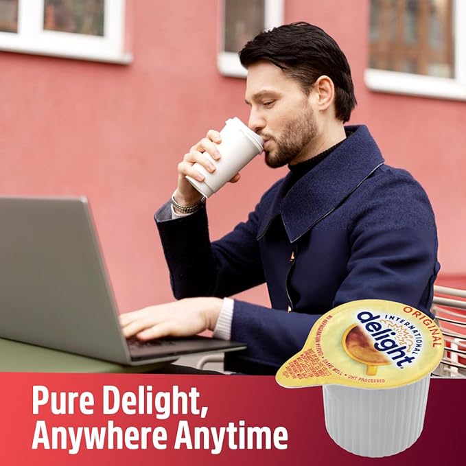 Original Coffee Creamer Singles, 48 Pack of individual coffee creamers, Non Dairy Creamer Cups for Easy Portion Control and Fresh Flavor, Single Serve Coffee Cream for Hotels and Everyday Use