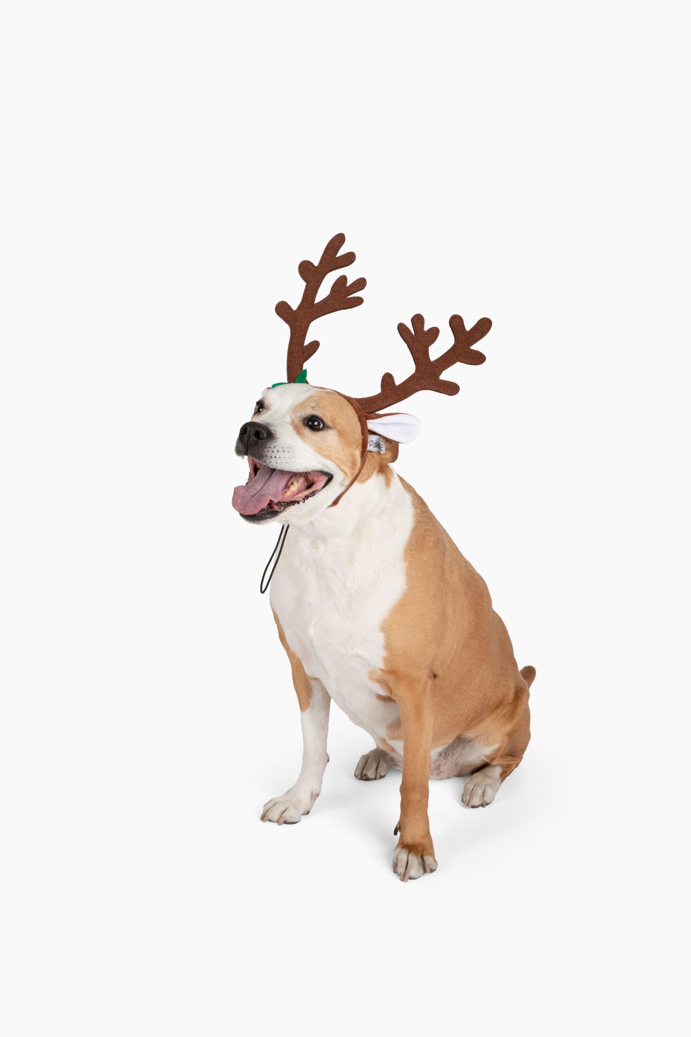 Midlee Brown Reindeer Dog Antlers Headband Pet Christmas Costume - Large