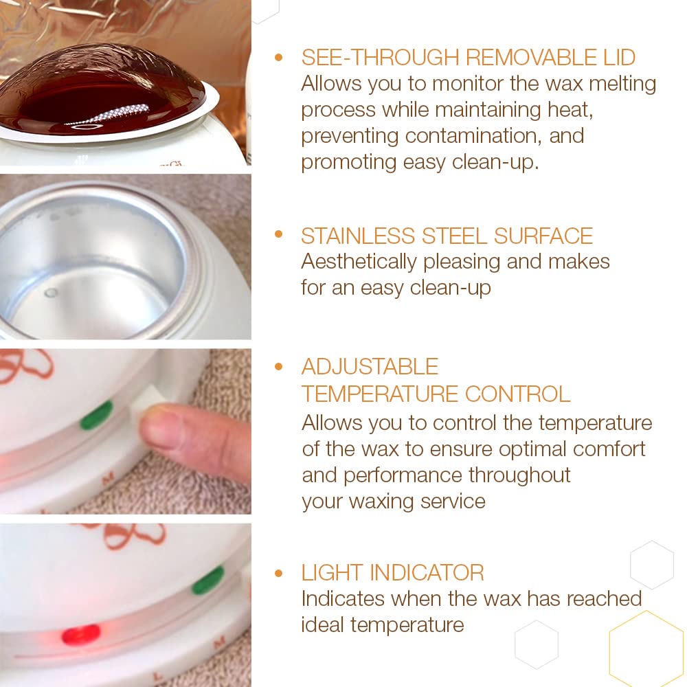 GiGi Hair Removal Wax Warmer, Multi-Purpose Warmer with Adjustable Temperature Control, for 14 oz. Wax Can