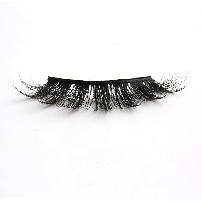 SUNWELL False Eyelashes 18mm Mink Lashes 8D Fluffy Faux Mink Lashes Strip Eye Lashes Soft Reusable Full Volume Fake Eyelashes 10 Pairs Pack