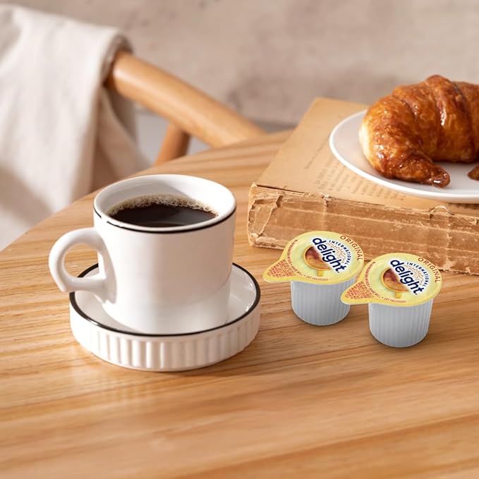 Original Coffee Creamer Singles, 48 Pack of individual coffee creamers, Non Dairy Creamer Cups for Easy Portion Control and Fresh Flavor, Single Serve Coffee Cream for Hotels and Everyday Use