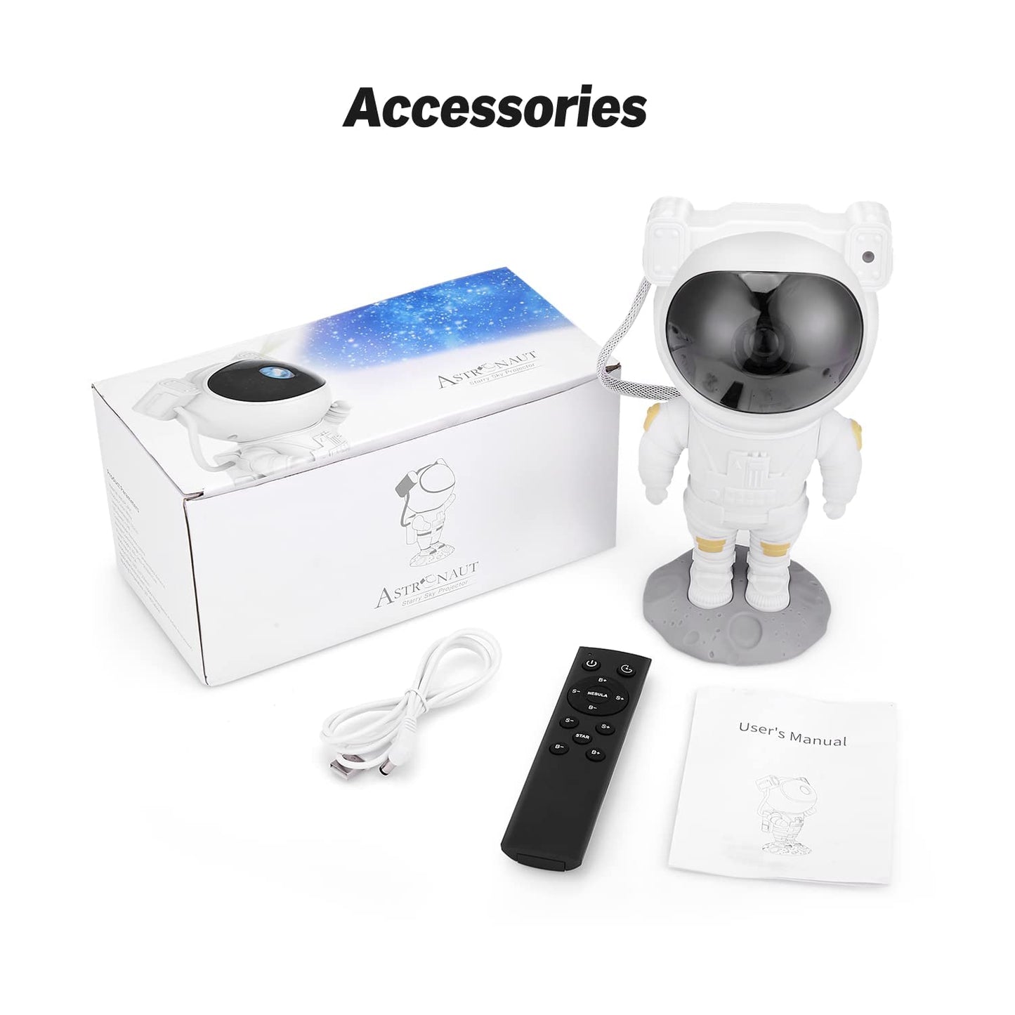 Star Projector Night Lights,Tiktok Astronaut Nebula Galaxy Lights for Bedroom,Gaming Room Décor Aesthetic,Remote Control Timing and 360°Rotation Magnetic Head