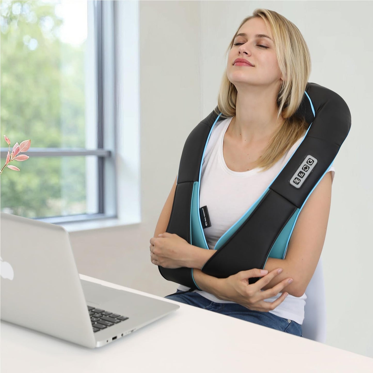 Mo Cuishle Shiatsu Neck and Shoulder Massager with Heat – Deep Kneading Massage for Relaxation – Ideal for Christmas, Mother's Day, Father's Day, Gifts for Men, Women, Mom and Dad