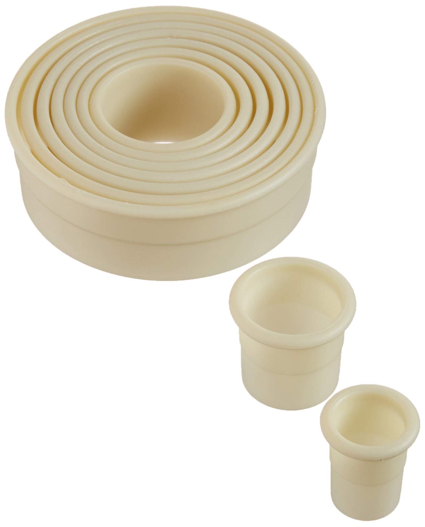 Mercer Culinary 9-Piece Round Plain Nylon Cutter Set,Off White