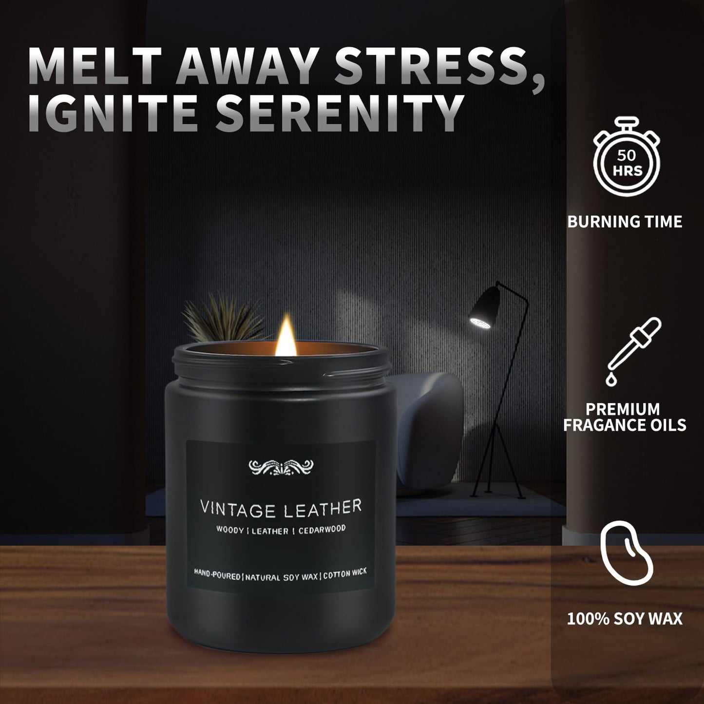 6 Pack Candles for Home Scented Aromatherapy Candles Gifts Set for Men, Men Candle Set, 42 oz 300 Hour Long Lasting Candles, Gifts for Mens, Birthday, Anniversary Present