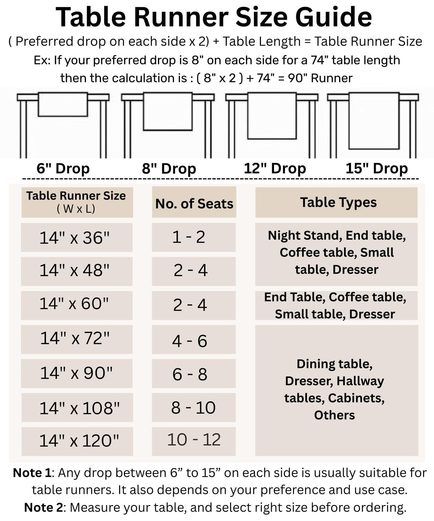 Solino Home Linen Table Runner 108 Inches Long - Athena, 100% Pure Linen Light Natural 14 x 108 Inch Table Runner for Dining, Summer, Fall