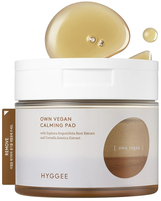 Own Vegan Calming Pad - Cotton Facial Toner Pads with Sophora Flavescens Extract - Calming, Exfoliating and Moisturizing, 70 sheets