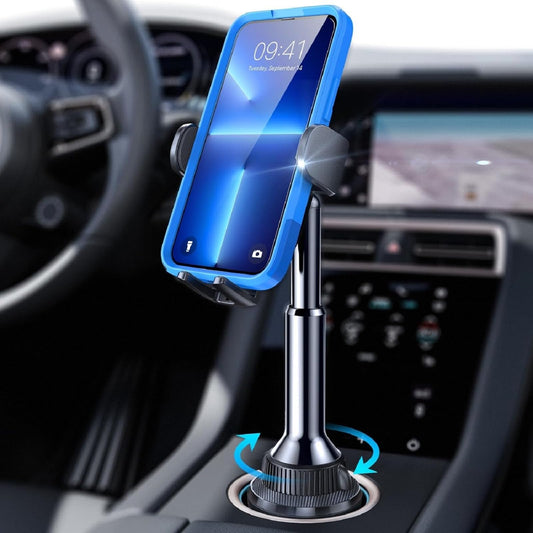 LISEN Cup Phone Holder No Shaking Phone Holder for Car, 360° Adjustable iPhone Holder for Car Accessories for Women Truck Jeep Golf for iPhone 16e 16 15 14 13 Pro Max Samsung S25 All 4-17'' Phone